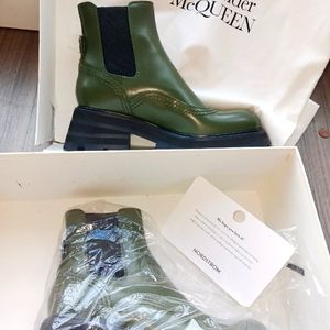 Alexander mcqueen boots khaki green size 38